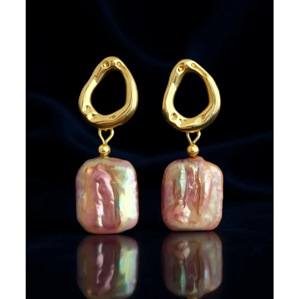 

Серьги-подвески с культивированными пресноводными жемчужинами, позолоченные 14-каратным золотом, подарок на свадьбу, день рождения для женщин