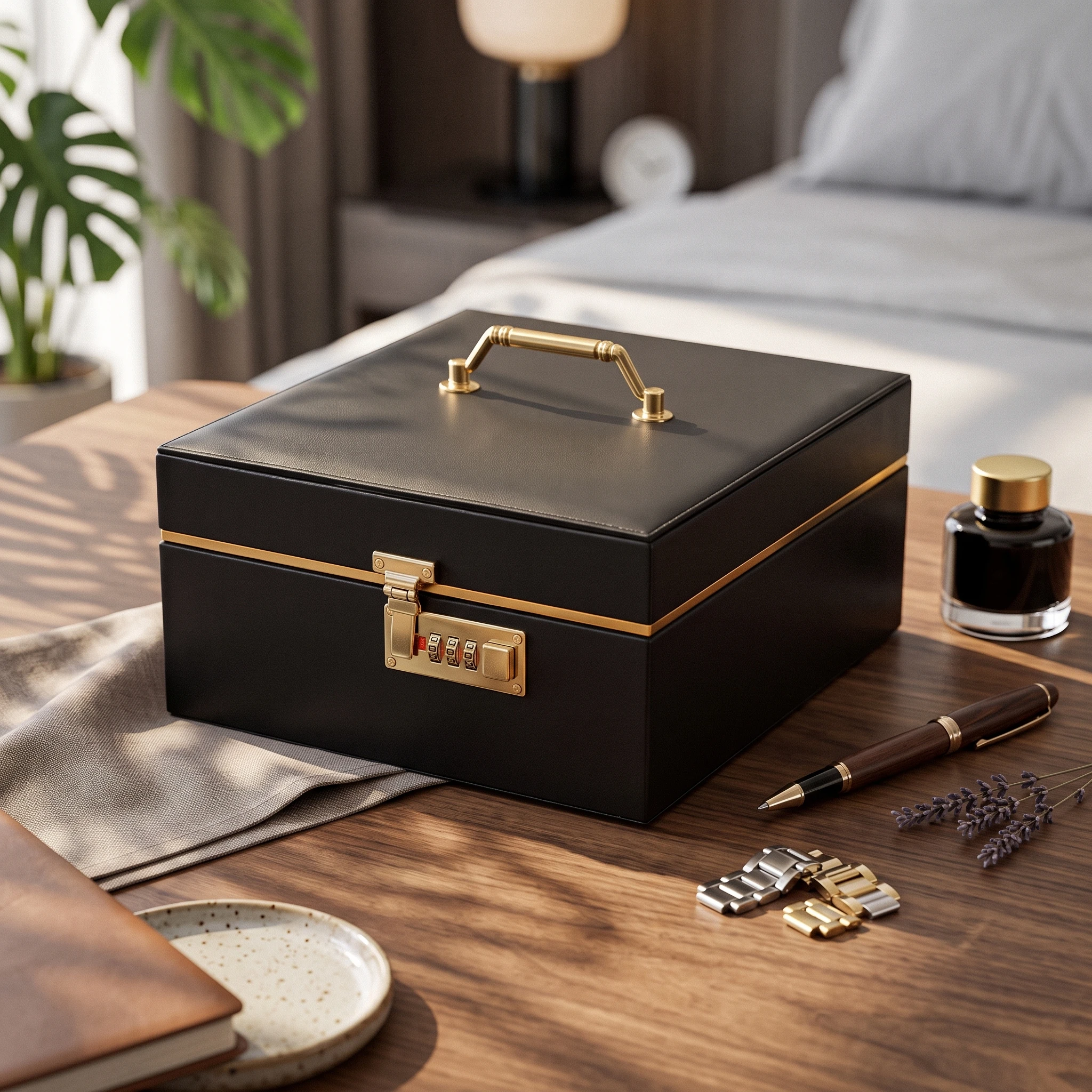 Jewelry Storage Box Portable Jewelry Box with Lock Secure Stylish for Travelers
