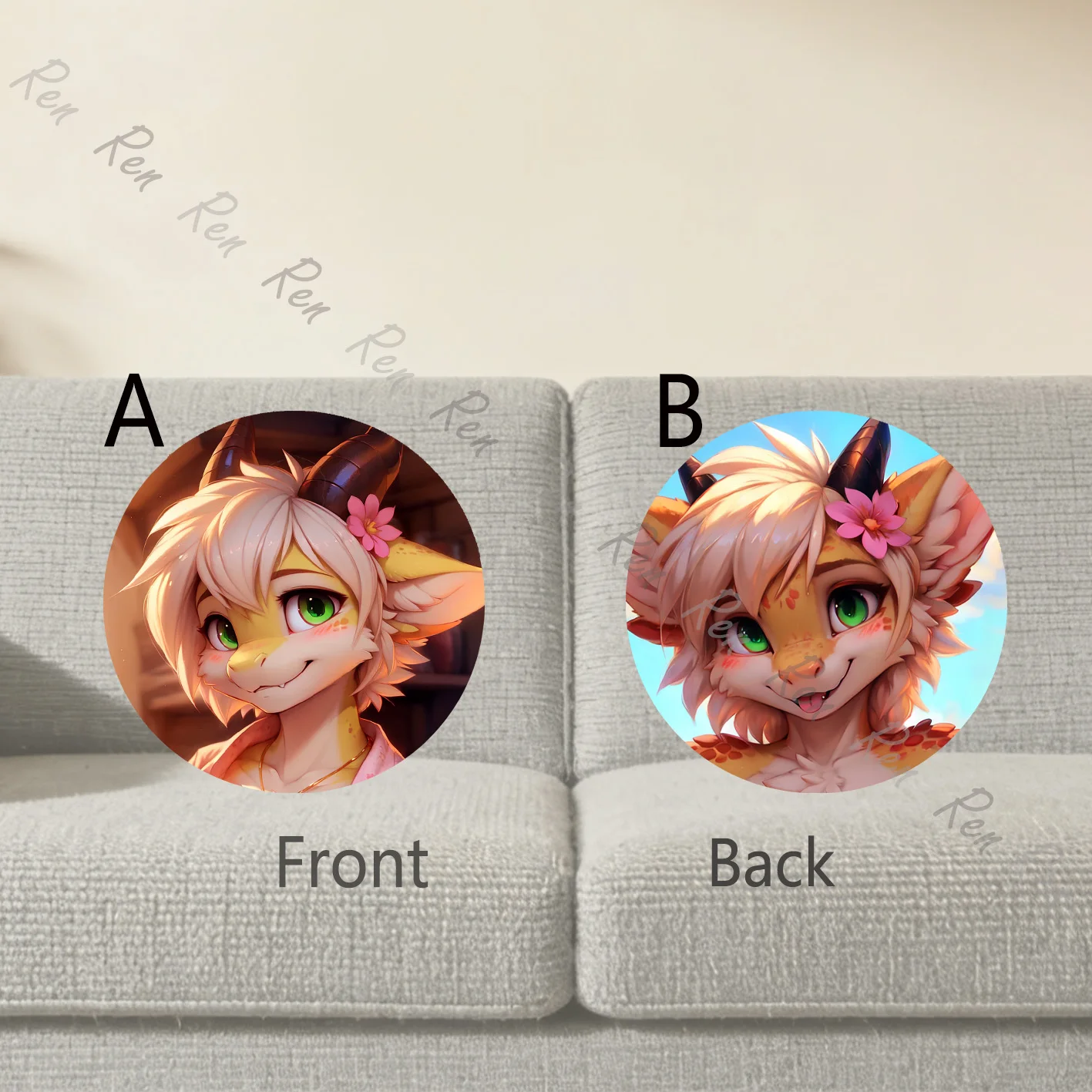 Dakimakura Anime Sunny Pillow Cover Sofa Cushion Double-side Print Throw Pillow Case 40X60cm