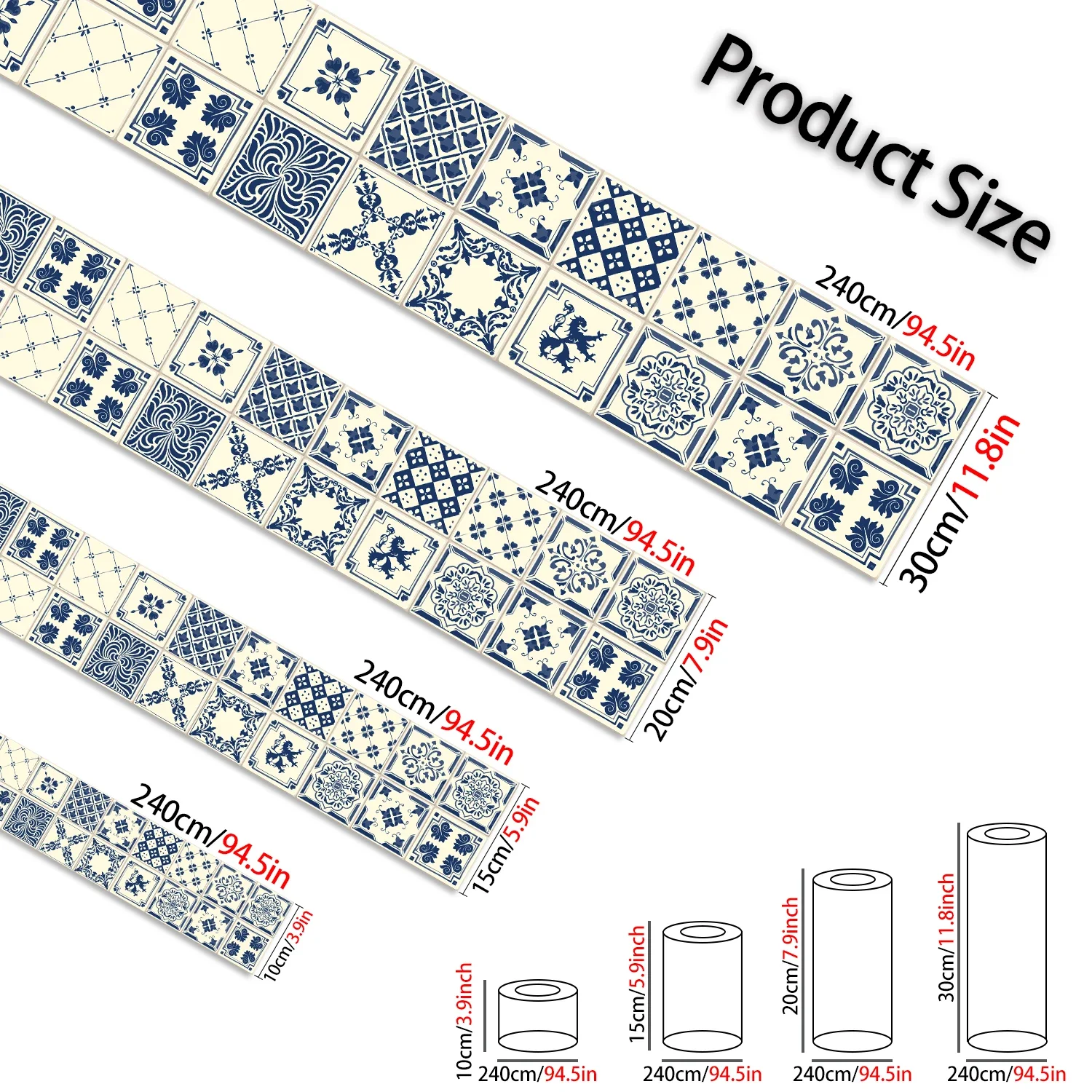 البوهيمي نمط بلاط الجدار ملصق قشر وعصا الحمام المطبخ باكسبلاش خزانة ديكور الخصر التفاف قطاع الفن صور مطبوعة للحوائط