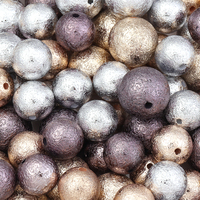 10pcs 16/20mm Plated Wrinkle ABS Beads Mixed Color Round Loose Spacer Beads For Jewelry Making DIY Bracelet Necklace Accessories