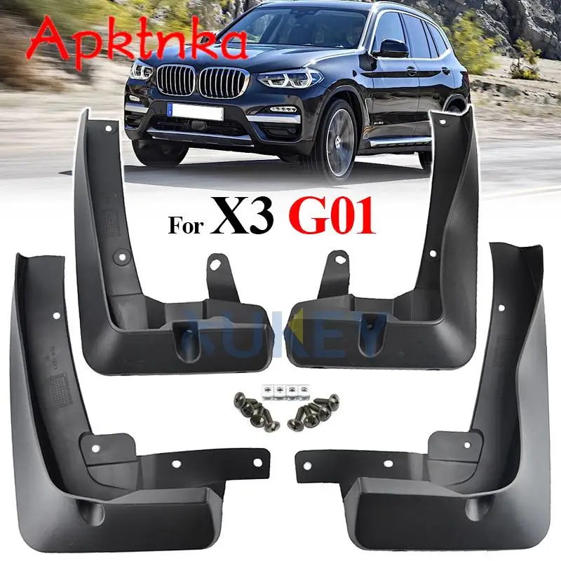 4X For BMW X3 G01 M Sport 2018 - 2021 Car Molded Mud Flaps Splash Guards Mudguards Front Rear 2019 2020