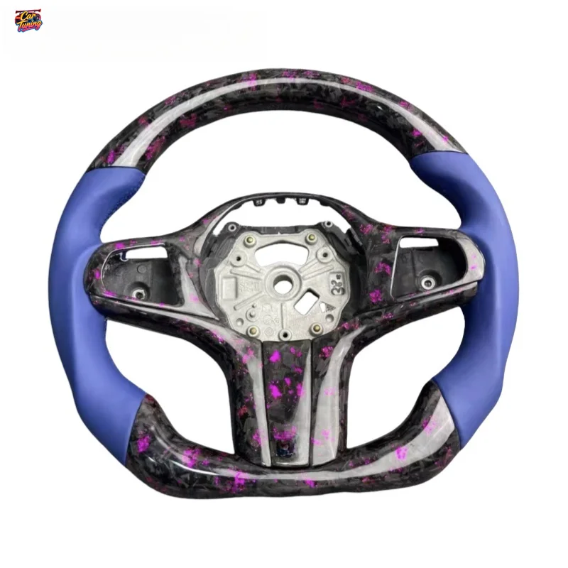 For BMW G20 G28 G29 G30 G32 G38 G11 Custom Purple Forged Carbon Fiber Sports Steering Wheel