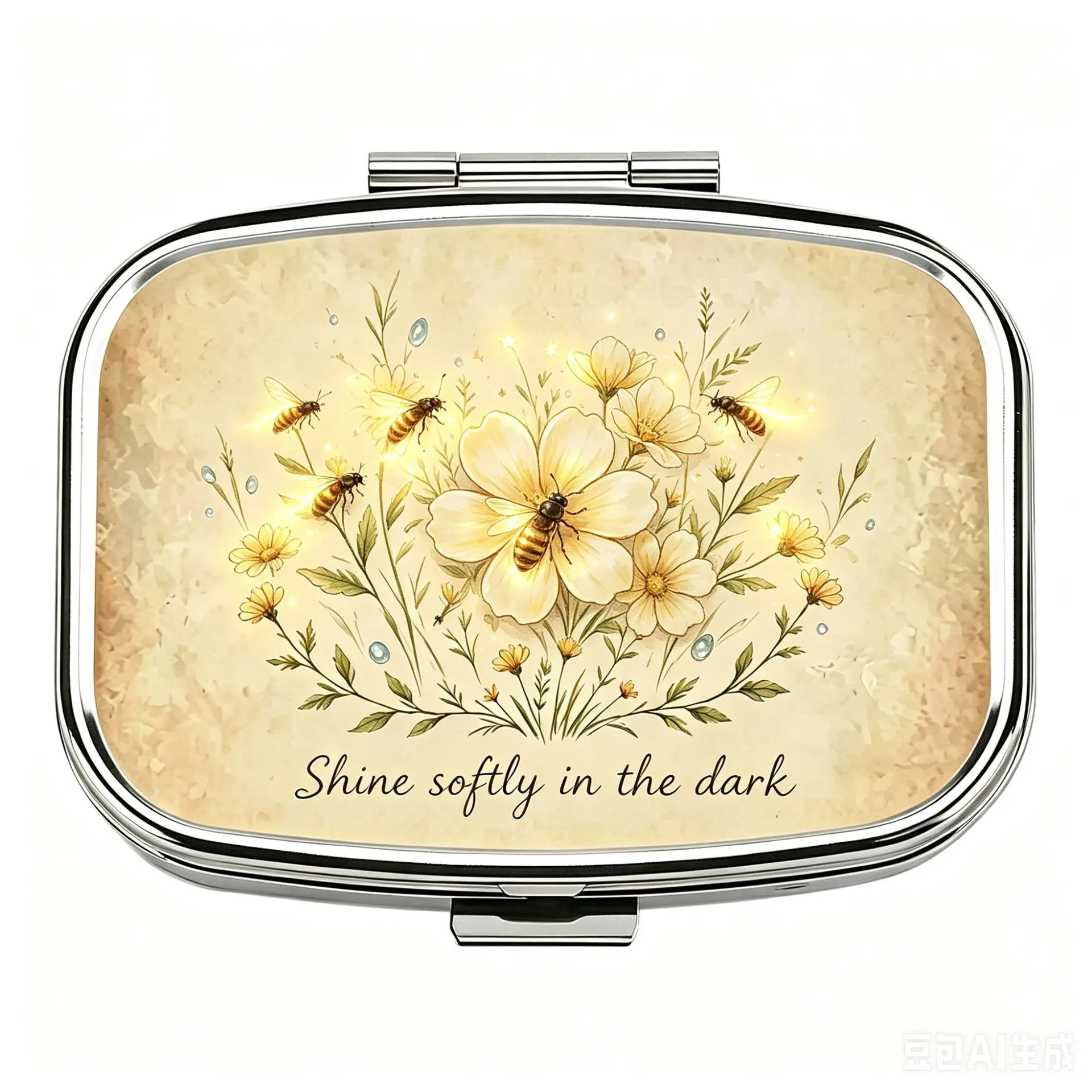 Mini Portable Metal Pill Box with Two Compartments, Outdoor Travel Pill Organizer, Pocket-Sized Portable Dispenser, Dual-Use Jewelry and Gift Small Box