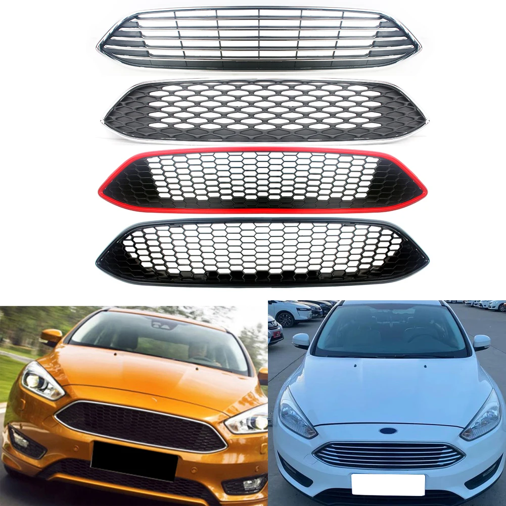 

Передний верхний бампер, сетчатая решетка, решетки радиатора, комплект кузова для Ford Focus S SE 2015-2018