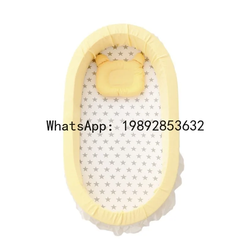 وسادة حفاضات سرير أطفال متوسط قابل للفصل وقابل للغسل وقابلة للطي وسرير أطفال محمول وسرير تقليد للحفاضات #4