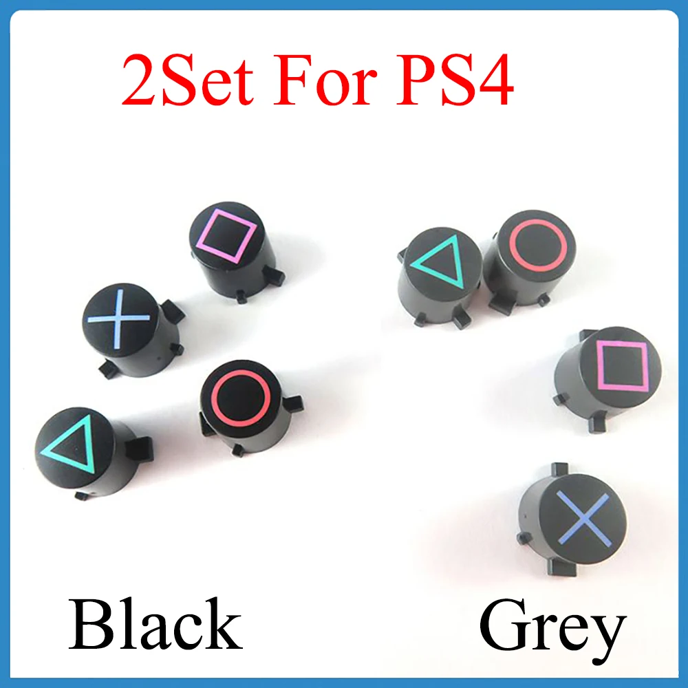 2Set For PS4 Handle ABXY Buttons For Sony PS4 Plastic Color Function Keys Controller Buttons Game Accessories Replacement