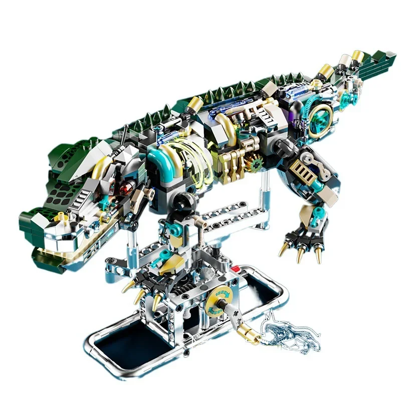 ألعاب البناء التعليمية للأطفال - نموذج التمساح والببغاء التفاعلي - مكعبات التراص DIY #5