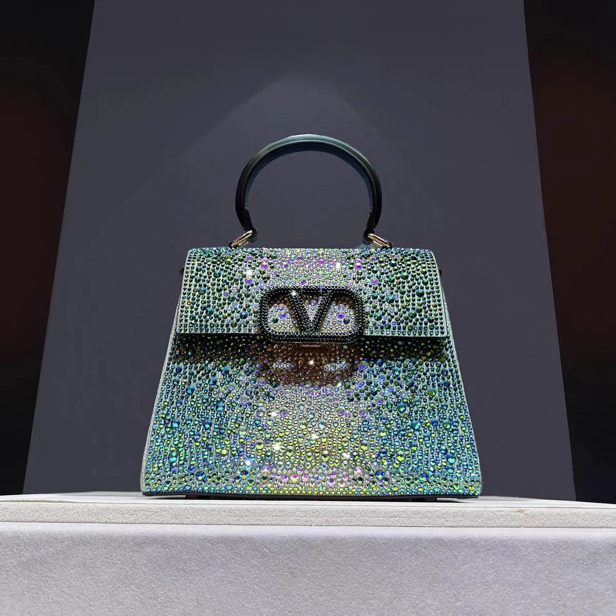 

2026 Luxury Rhinestone Evening Clutch Elegant Wedding Party Purse Convertible Top Handle Shoulder Gift for Women