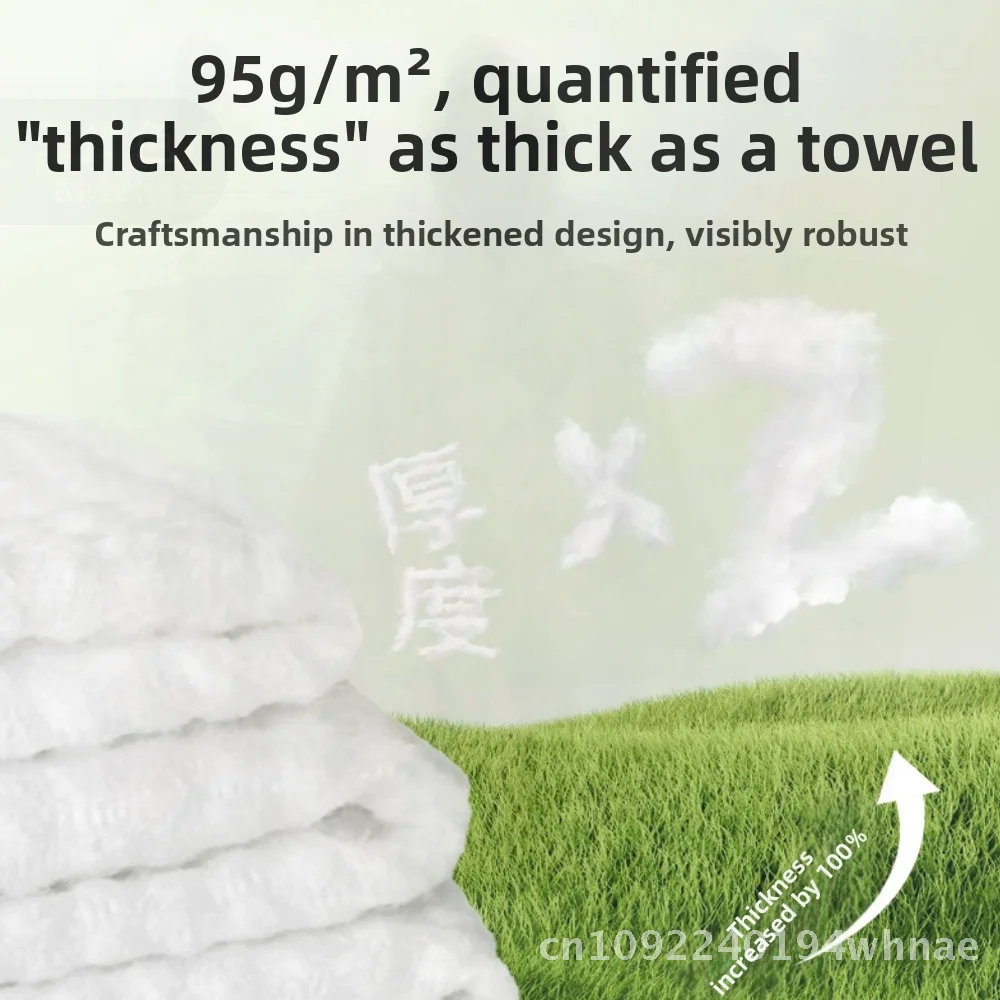 Serviette de lavage du visage jetable en pur coton, Extra-Large, épaisse, Style Ermu, tissu Non tissé doux, lingettes démaquillantes