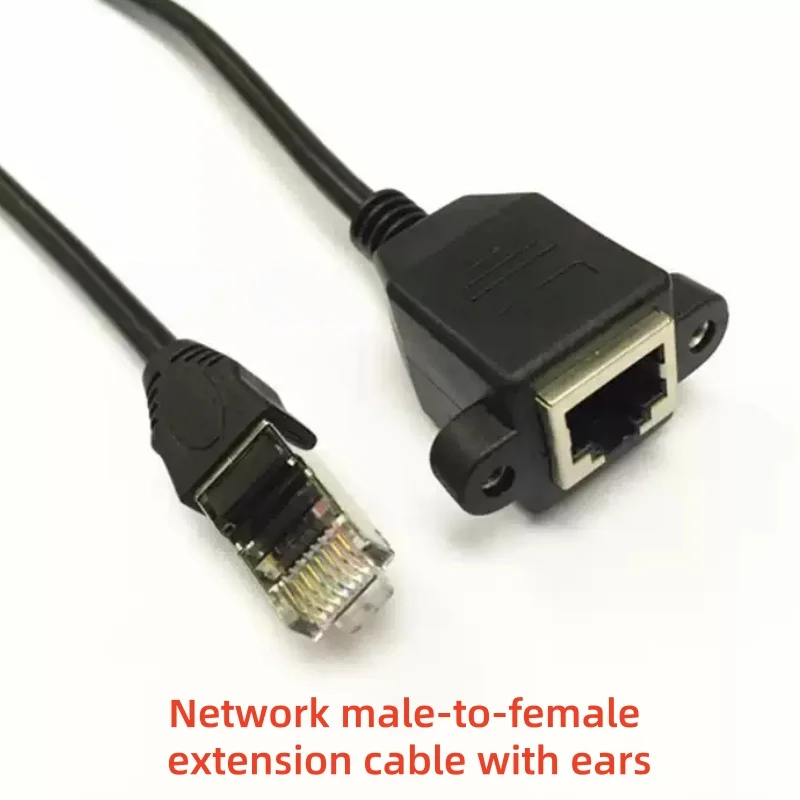 1pcs Extension Network LAN Screw RJ45 Cable Panel Male To Female Mount Ethernet Extend Cord RJ 45 Ethernet Cable