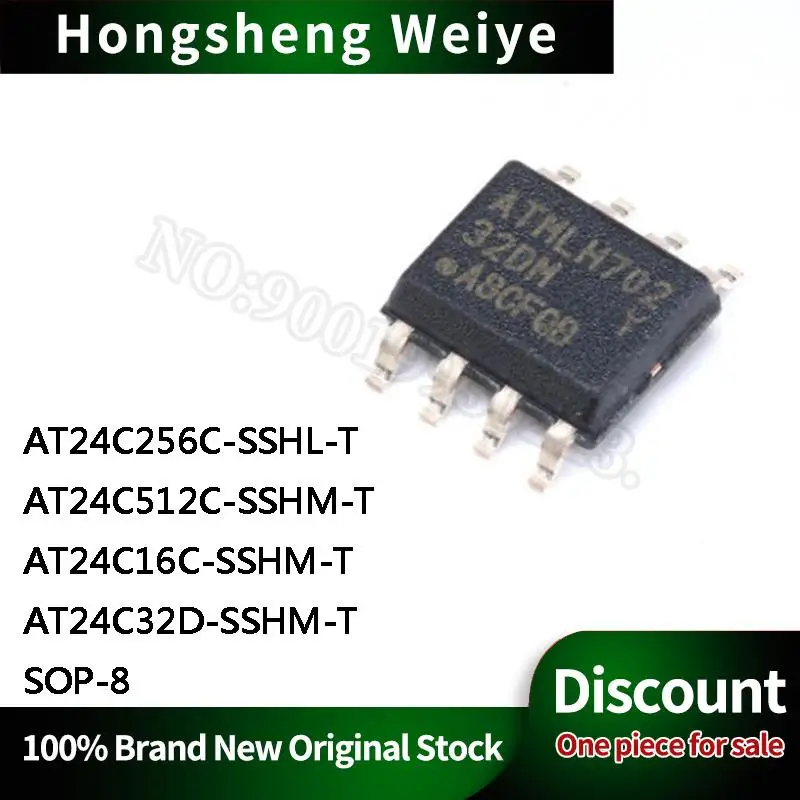 10Pcs New AT24C256C-SSHL-T 24C512C 24C16C 24C32D  SOP-8 IC Chip In Stock