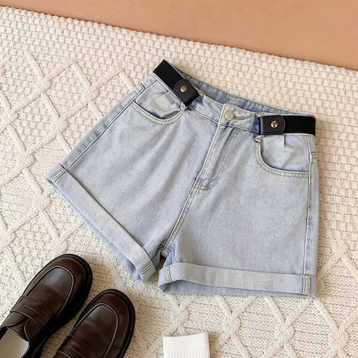 

1 шт. – Эластичный универсальный невидимый регулируемый ремень для джинсов без отверстий, унисекс, для ленивой носки