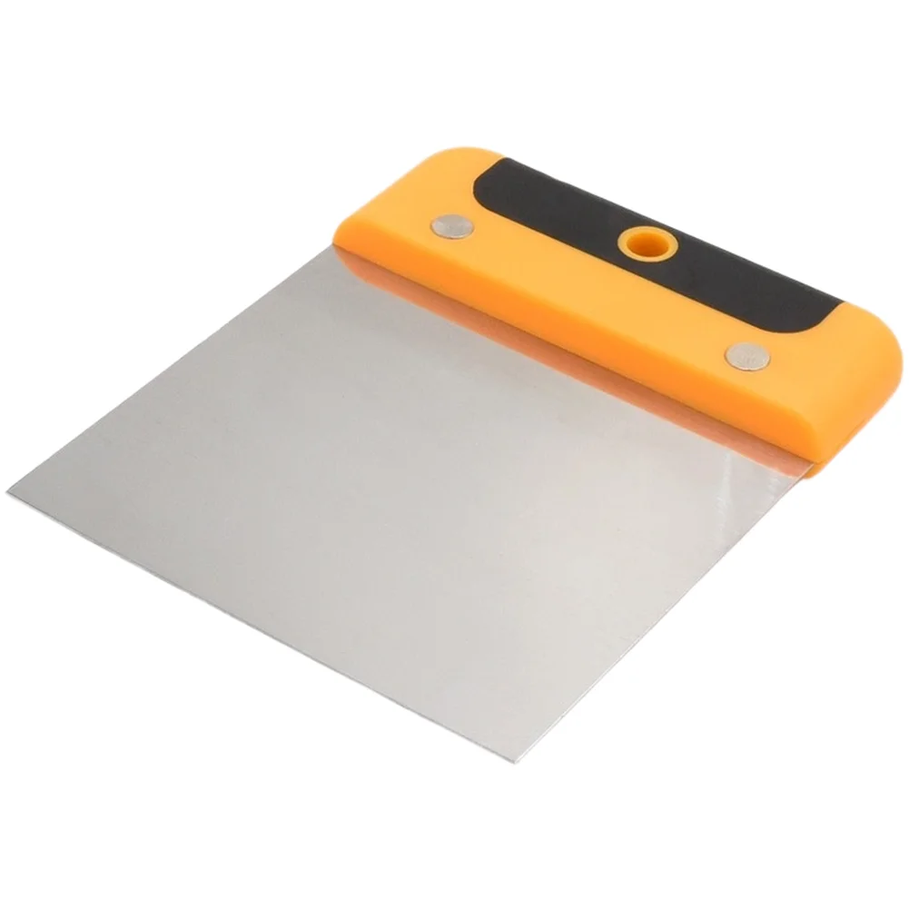 4 6 8 10 Inch Stainless Steel Scraper Trowel Kit with Rust Resistant 3CR12 Blade and Ergonomic TPR PP Handle for Surface Work