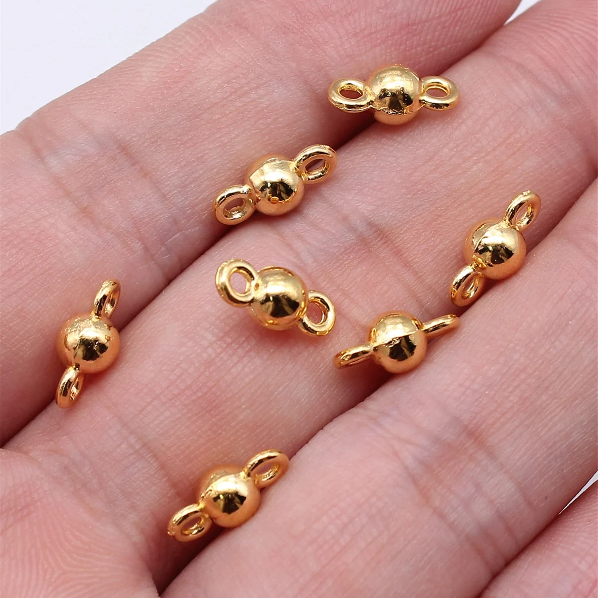 WYSIWYG 20pcs 5x11mm Ball Connector Charms Diy Jewelry Making Jewelry Finding Antique Silver Color Gold Color