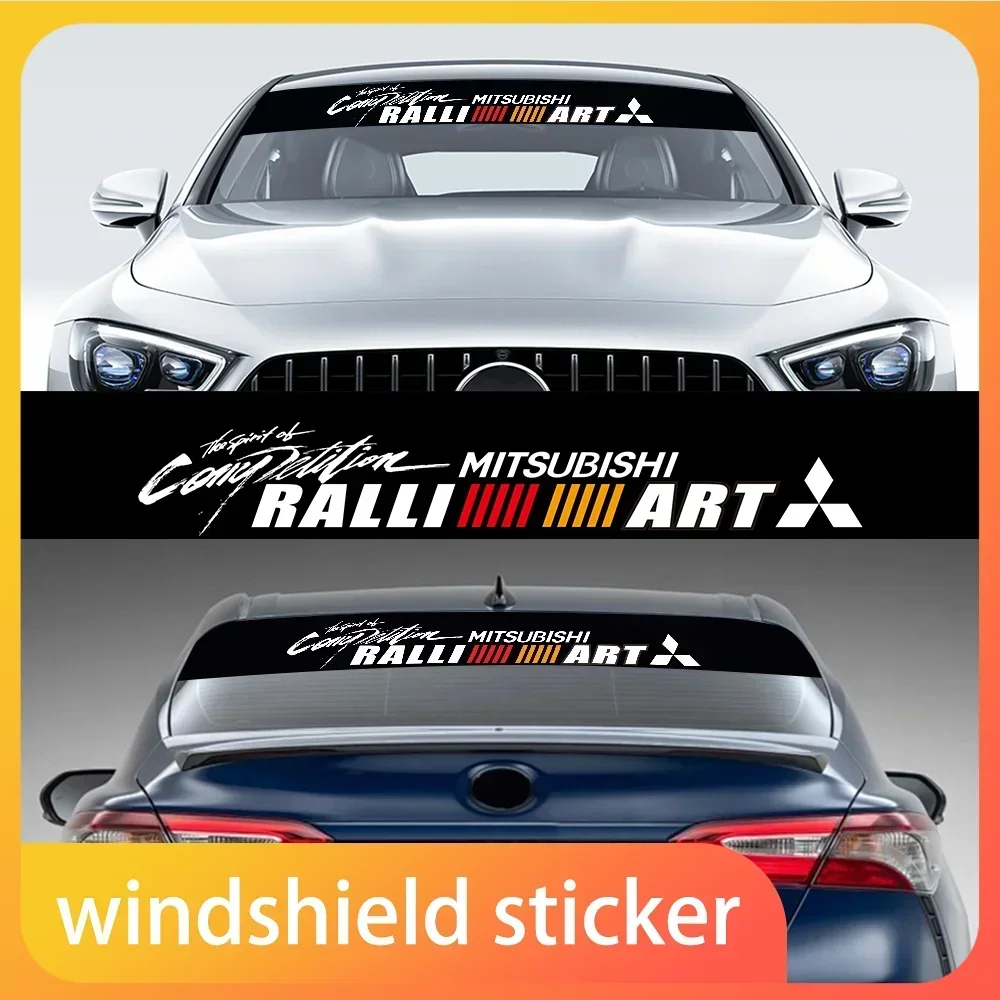 

Car Front Rear Windshield Decoration Accessories Stickers For Mitsubishi ASX Lancer Pajero Outlander L200 EVO Lancer EX