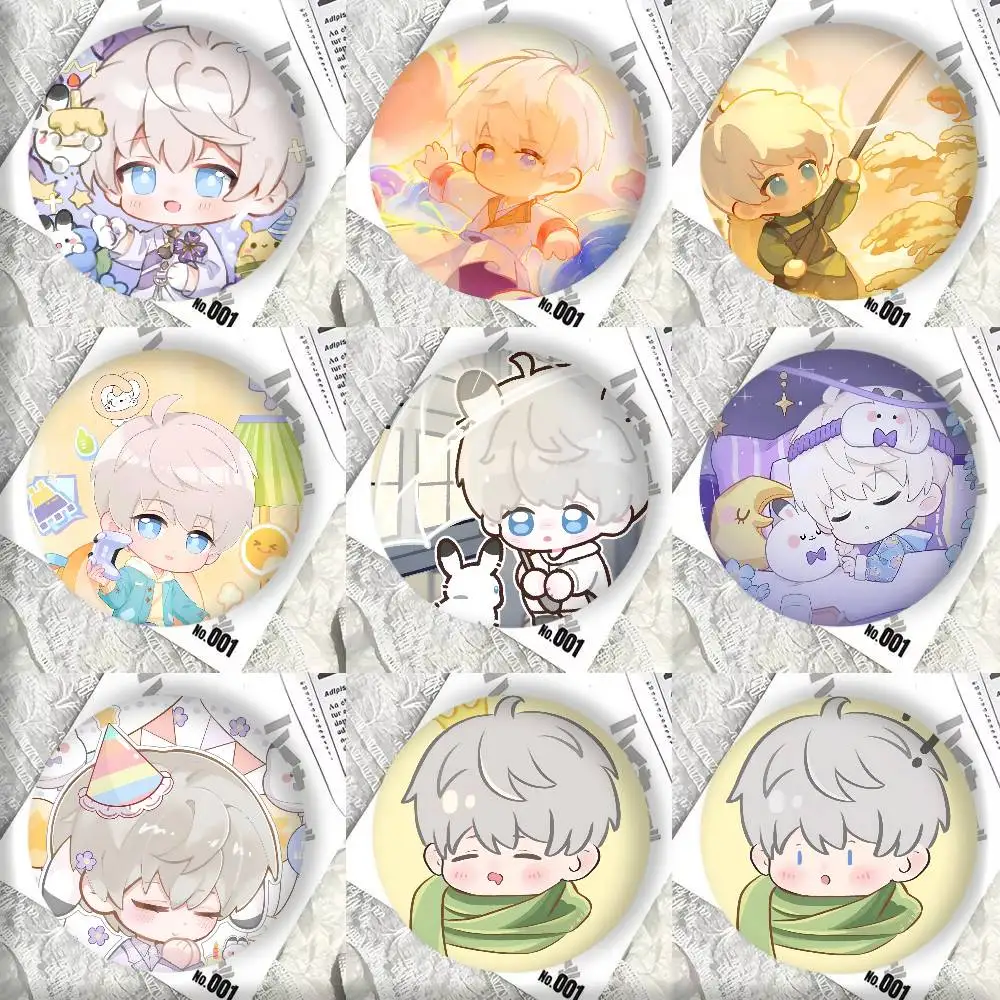 Cartoon Anime Cute Game Love and Deepspace Xavier Badge Tinplate Round Laser Brooch Clothes Backpack Accessories Lapel