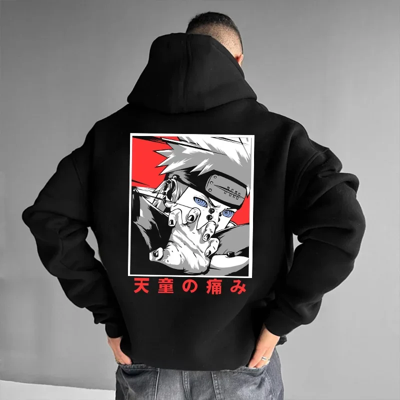 2025 Naruto Sasuke Sudadera deportiva suelta Anime japonés Periphery 2025 Otoño e Invierno Suéteres de algodón para hombres y mujeres Top