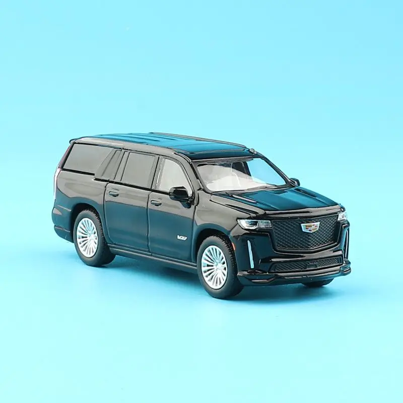 Maisidi 1:64 Cadillac Escalade Alloy Car Model Iron Bottom Rubber Tire Simulation Metal Car Extension Car Model