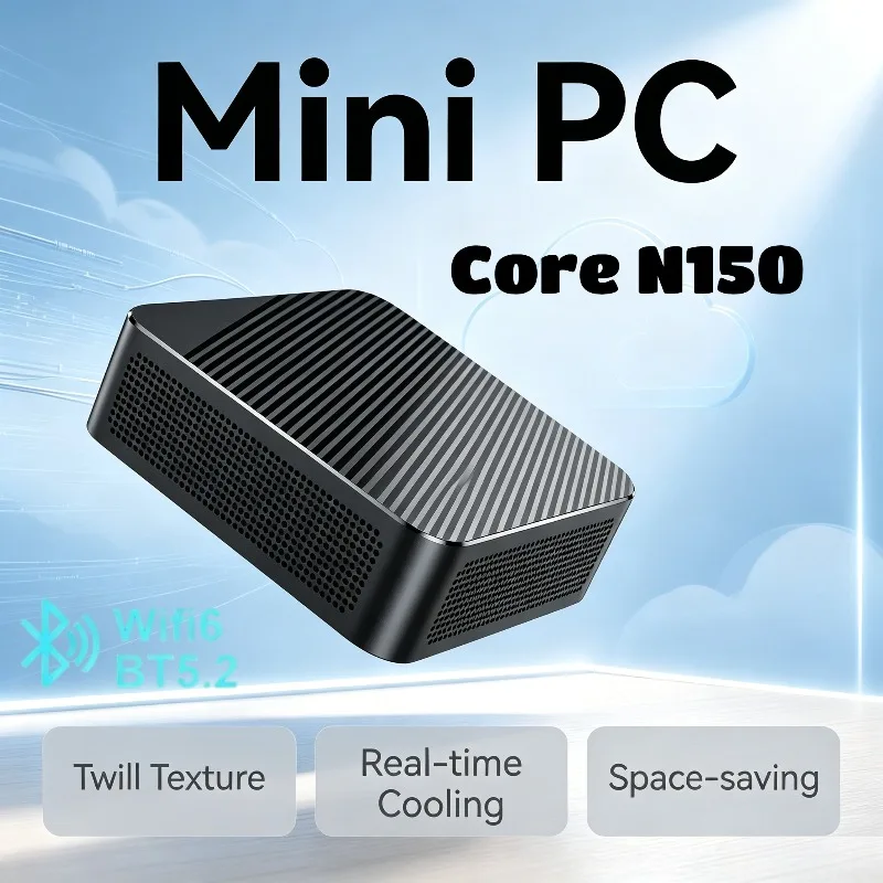 2026 NEW Versatile Intel Core N150 Portable Mini PC 16GB DDR4 1TB 2TB SSD 4K WiFi6 Silent Cooling Office Home Desktop Computer
