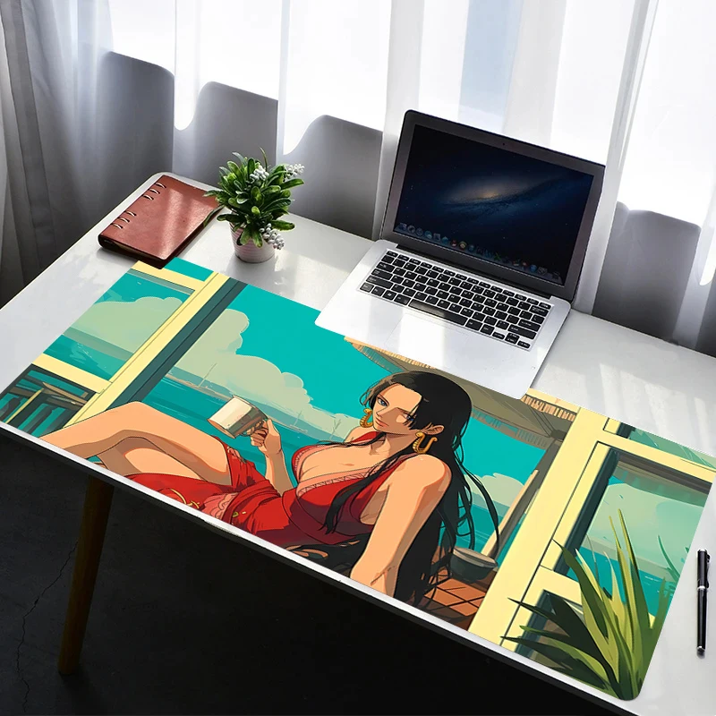 

Mouse Pad Laptop Rubber Extended Desktop Mat Computer Gamer HD One Piece Boa Hancock Mousepad PC Gaming Accessories Keyboard Pad