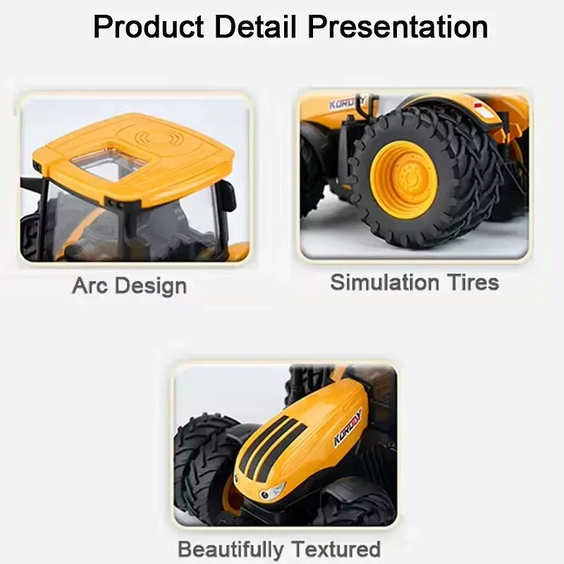 

Набор моделей сельскохозяйственных грузовиков 1/24, игрушки-трактор для детей, раздвижные игрушки-транспортеры для сельского хозяйства, инженерная сцена сельского хозяйства, подарок