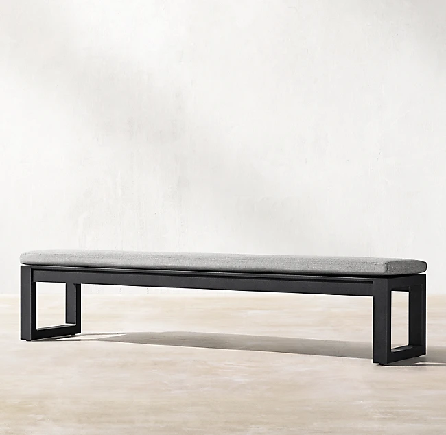 

Outdoor Luxury Aluminum Chairs Furnitures Simple Design Cushions Including Long Bench