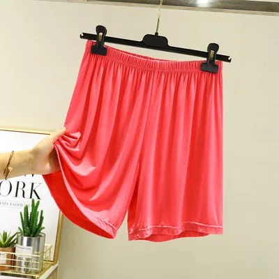 เอวสูง Modal orts กางเกงผู้หญิงฤดูร้อนบางหลวมบ้านกางเกงขากว้าง PLUS ขนาดกางเกงลําลอง Outerwear