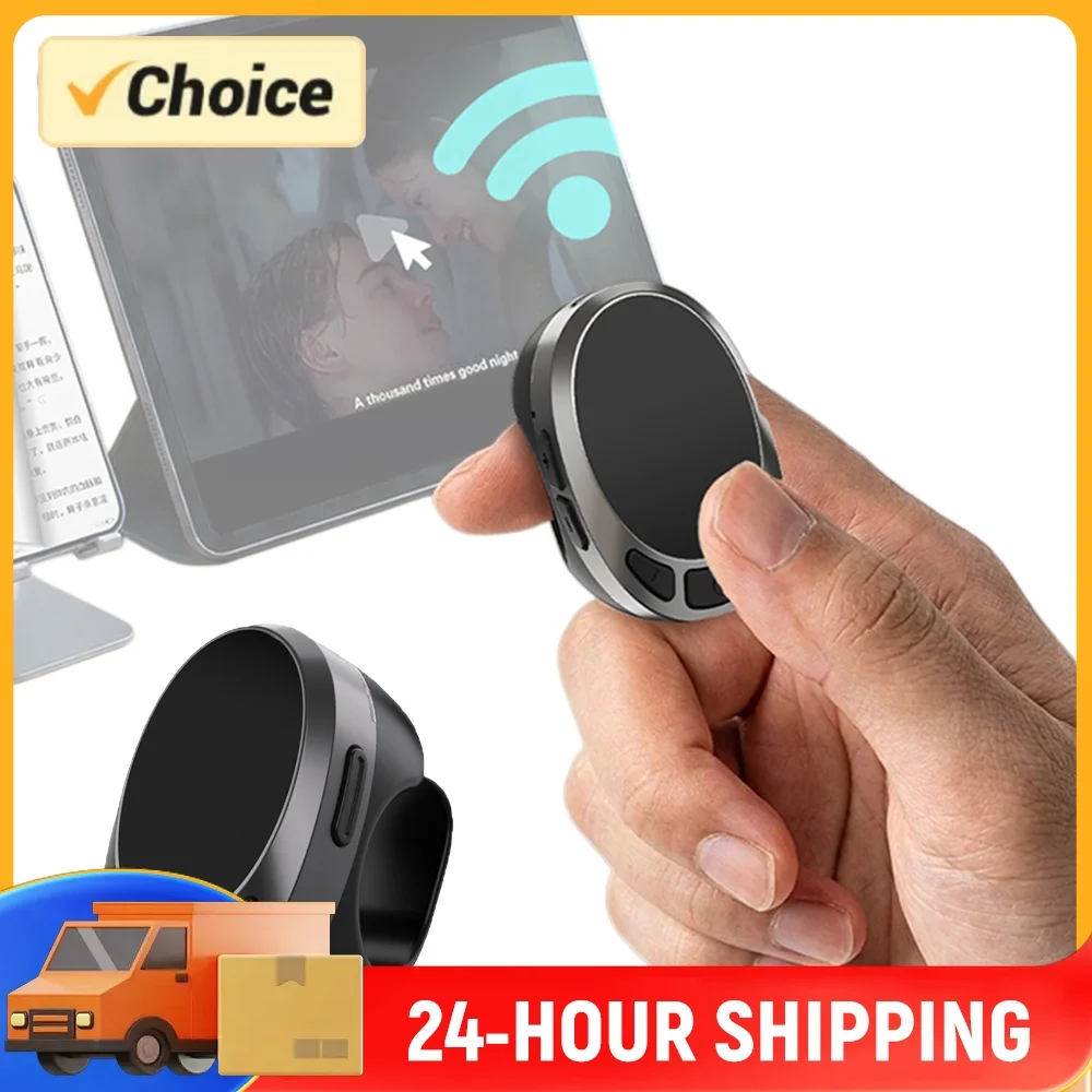 Bluetooth-compatible 5.3 Smart Touch Control Air Mouse Ring Phone Scrolling Ring Remote Control for Phone Tablet Camera