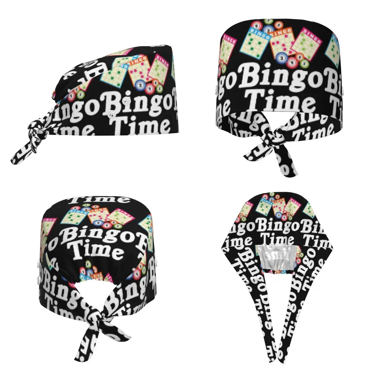 Casquette de travail unisexe ajustable pour infirmières et dentistes, motif Bingo amusant, idéale pour le personnel médical et chirurgical