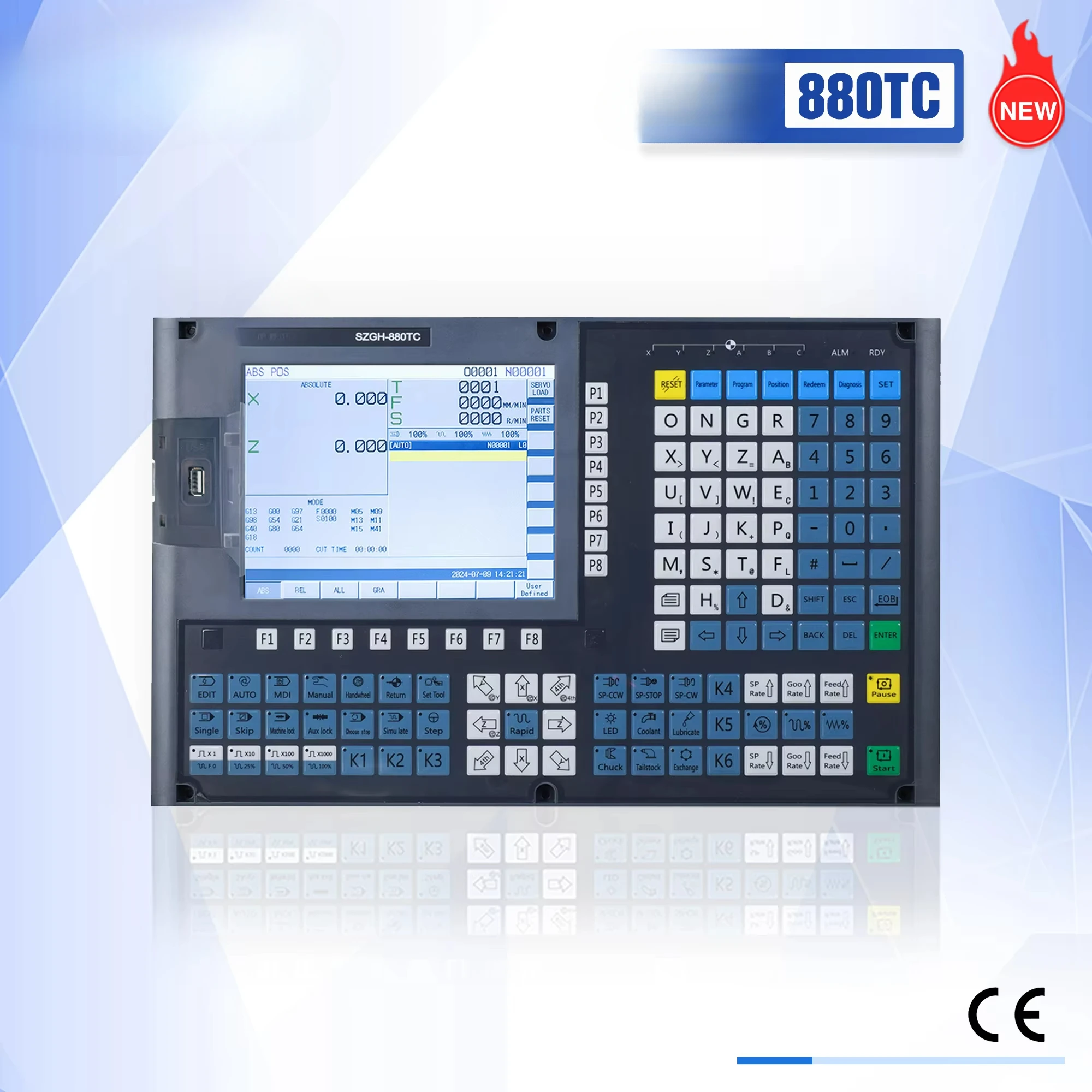 Newest Model CNC Controller Support Auto Change Tool Position Feedback for Lathe Machine 2axis CNC Controller Complete Kit