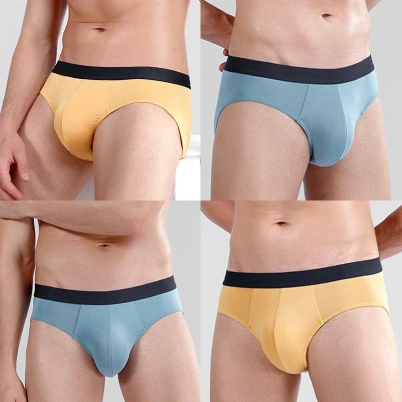 3Pcs Men Underwear 60S Modal Briefs High Elastic Panties Underpants L-XXXL 7A Level Antibacterial Sexy Soft Breathable Shorts