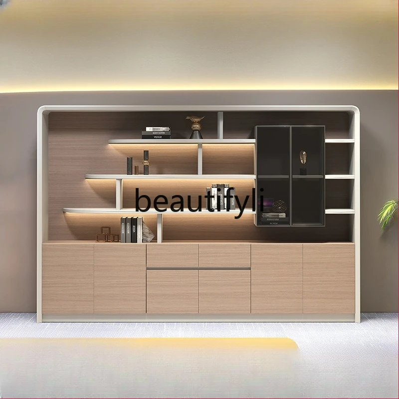 

Boss File Cabinet with Lock, Storage Cabinet for Office, Wooden Modern Office Background Archive Bookcase