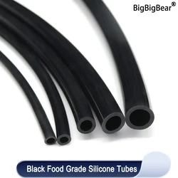 Mangueira de borracha de grau alimentício, tubo de silicone preto flexível para irrigação de ar de aquário, conector de água, mangueiras de jardim, 1/3/5/10m