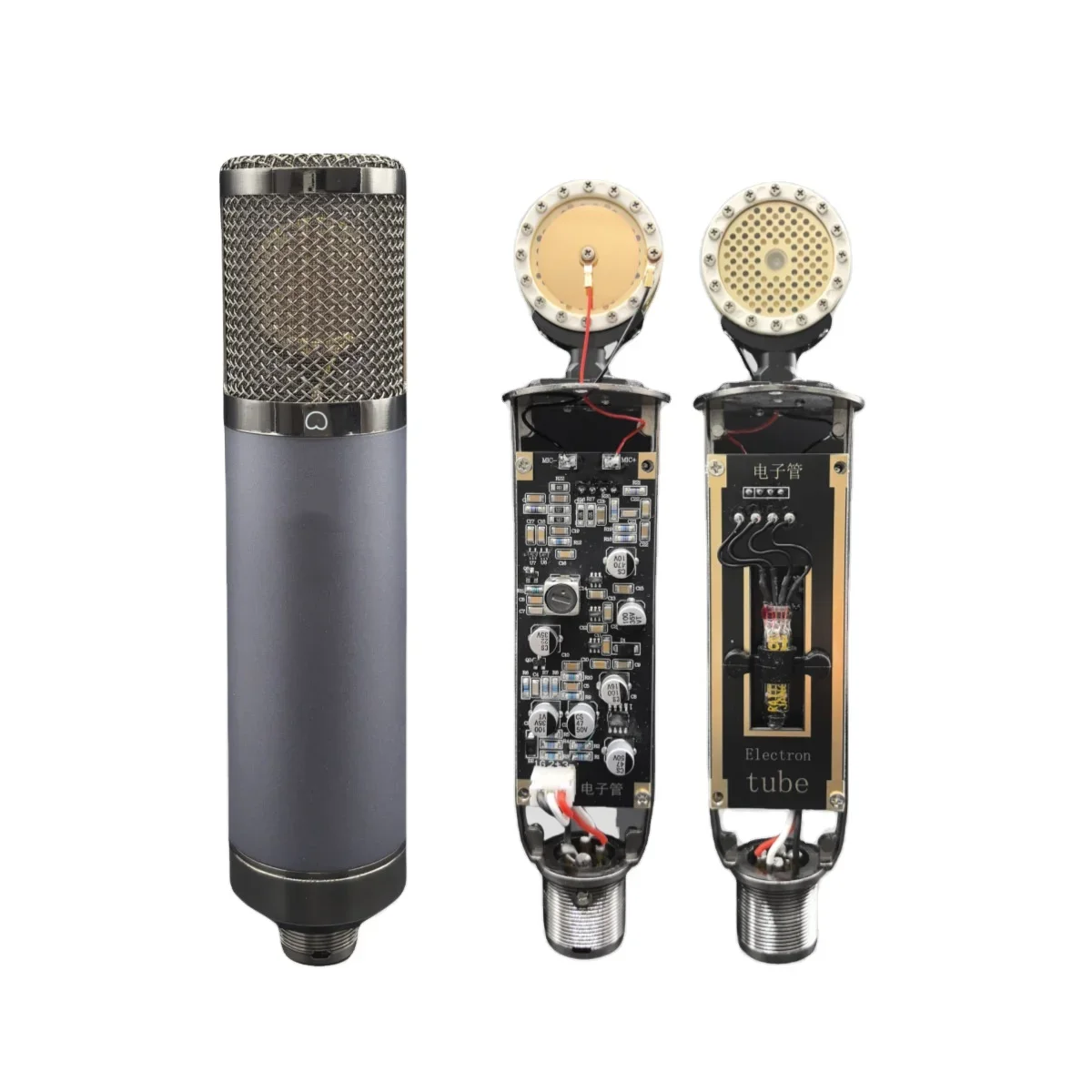 F51 Tube Microphone Studio Visual Tube Professional Condenser Microphone Set for Vocal Choir Recording