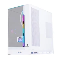 WJCOOLMAN AITO Plus ATX PC Case 9.16-inch Screen RGB Light Strip 360 Water Cooler Integrated Curved Glass Computer Case 6