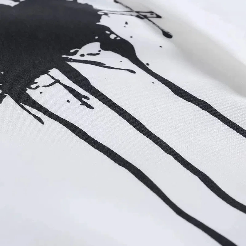 Japanese Retro Splashed Ink Print Men's 2024 New Patchwork Square Collar Button Fashion Solid Color Casual Long Sleeve Shirts