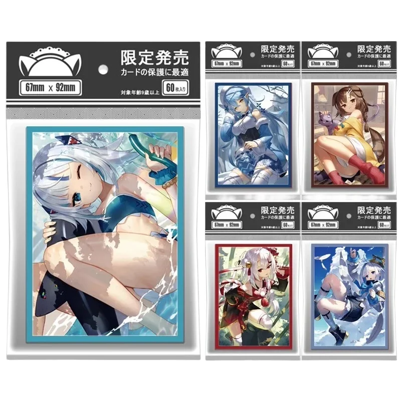 60Pcs/set Hololive Nakiri Ayame Amane Kanata Self Made Cards Sleeve Gift Collection Card Protective Film Classic Serie Anime Toy