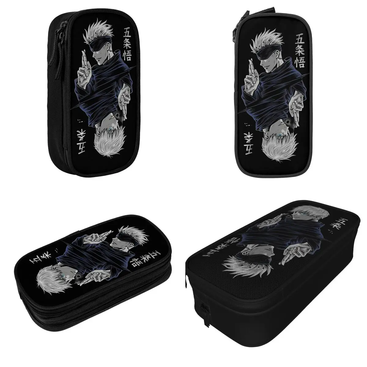 Jujutsu Kaisen Satoru Gojo Pencil Case Classic Japan Anime Pen Holder Pencil Bags Big Capacity School Supplies Zipper Pencil Box