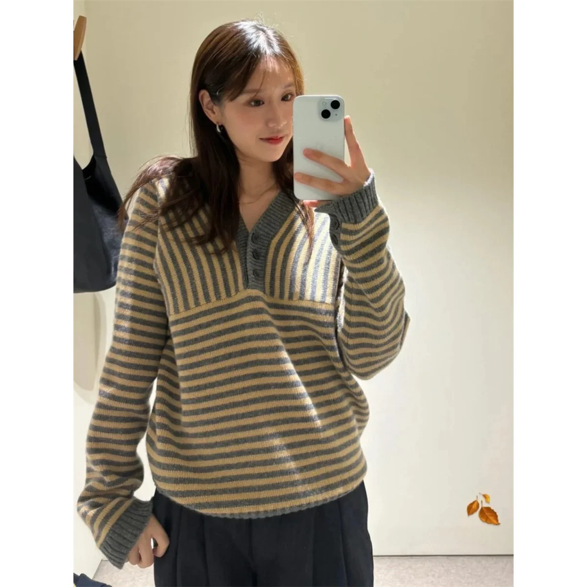 

Moodal смешанный вязаный свитер из мериносовой шерсти с v-образным вырезом, зимнее новое поступление, корейский женский трикотаж, средний тонкий