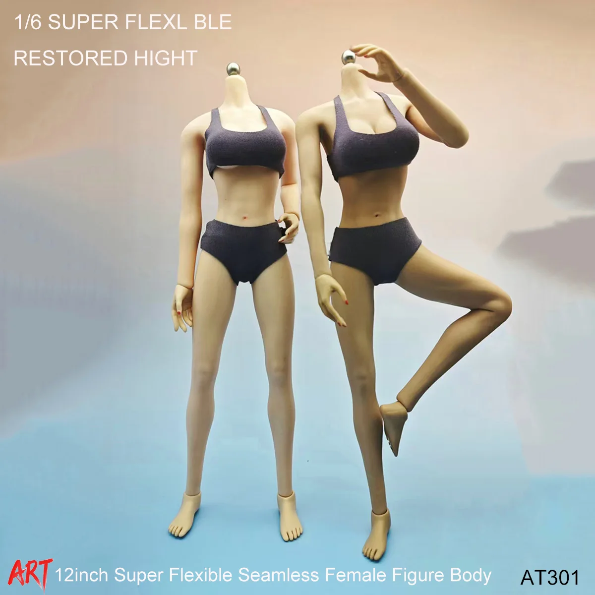 

In Stock 1/6 Scale Super Big Breast Flexible Seamless Body Detachable Feet Action Figure Doll with Detachable Nipple Attach