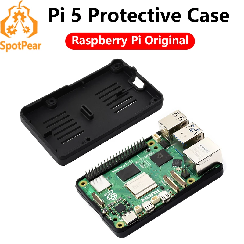 Raspberry Pi 5 Bumper Case Bottom Protective Shell Clip-on Silicone Case For Pi5