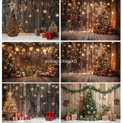 SHENGYONGBAO Christmas Day Decoration Living Room Photography Backdrops New Year Holiday Fireplace Indoor Party Background JS-06