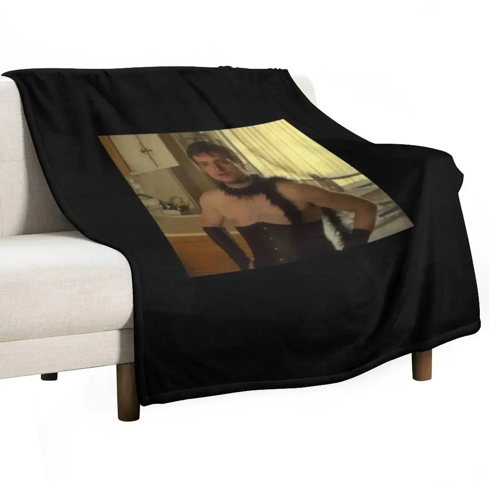 josh hutcherson - he looks great Throw Blanket Sofa Throw Flannel wednesday Plush Decoratives decorative Blankets