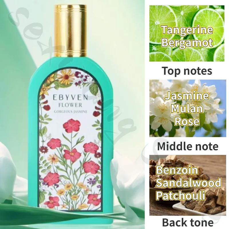 Women's long-lasting fragrance, natural, fresh and elegant gardenia, magnolia, jasmine light fragrance cover perfume 50ml