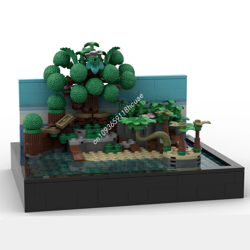 547pcs MOC Destiny Islands Microschaal Architectuur Bouwstenen Kinderen Kerst speelgoed Verjaardagscadeau