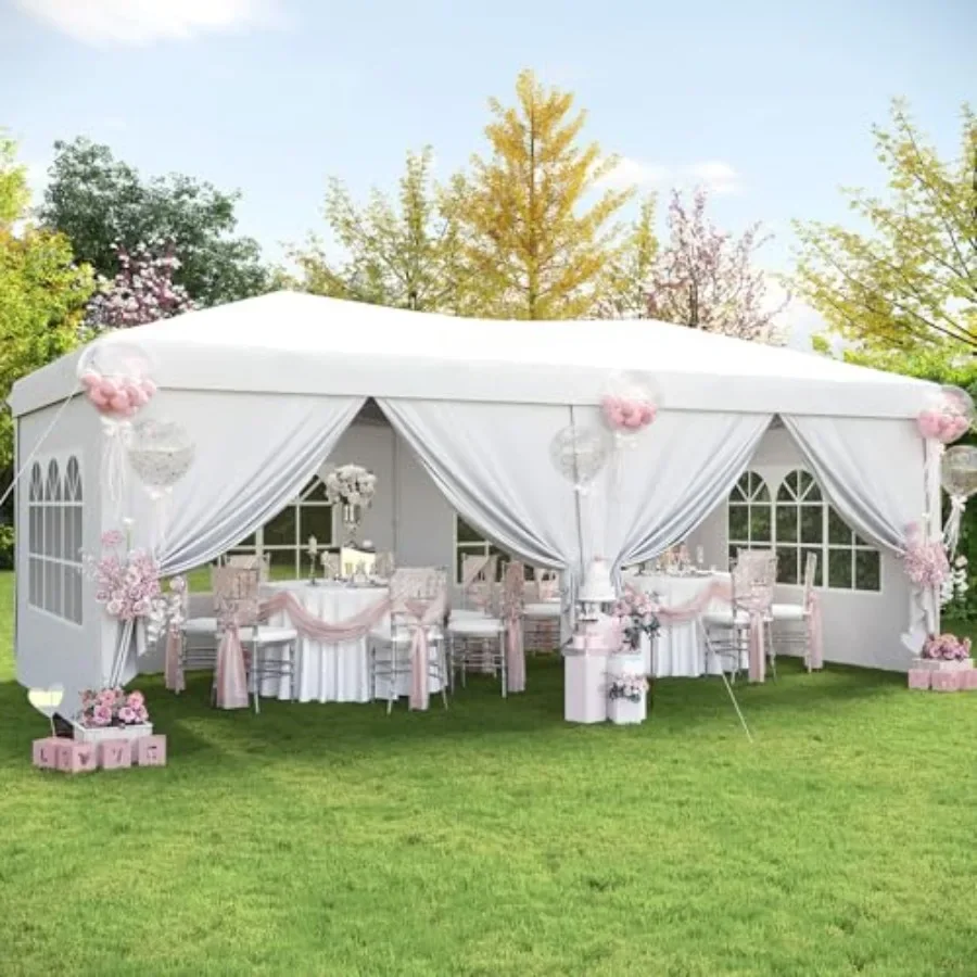 Pop Up  Tent Removable One Push Party Tent Waterproof Outdoor  3 Adjustable Height Portable Tents for Parties Wedding Commercia