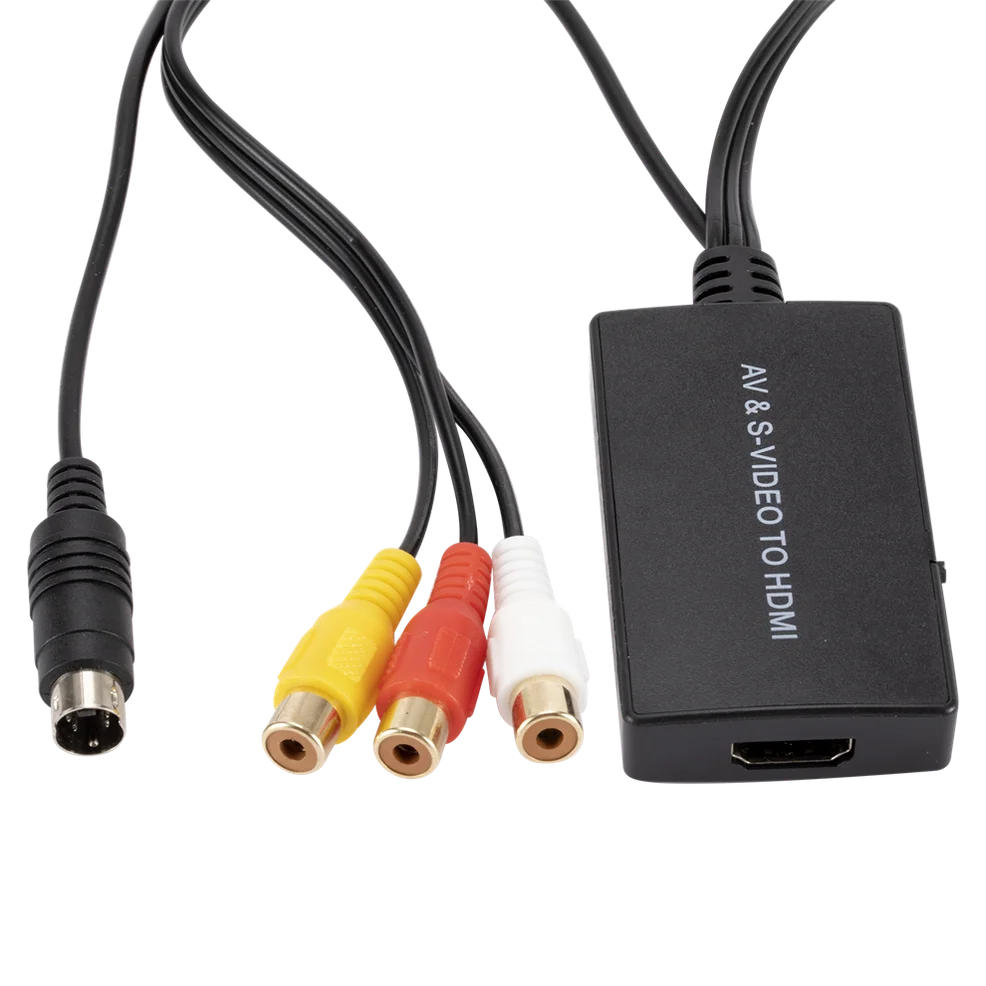 Convertisseur vidéo S-VIDEO AV pour HDTV DVD STB, compatible avec PS2/ PS3 1080P/720P CVBS AV SVIDEO RCA vers adaptateur compatible HDMI