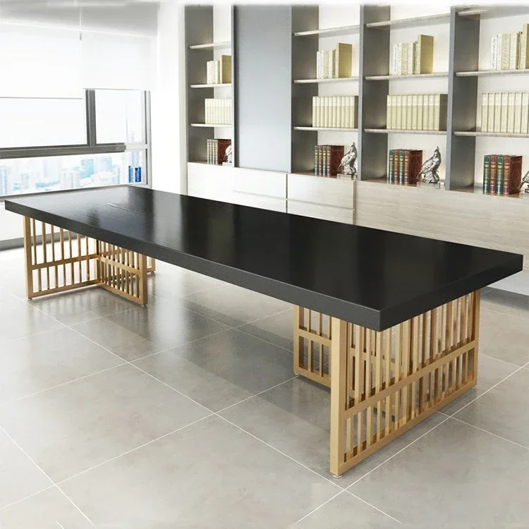 Modern Light Luxury Company Conference Table Personalized Creative Staff Multi-person Office Desk and Chair