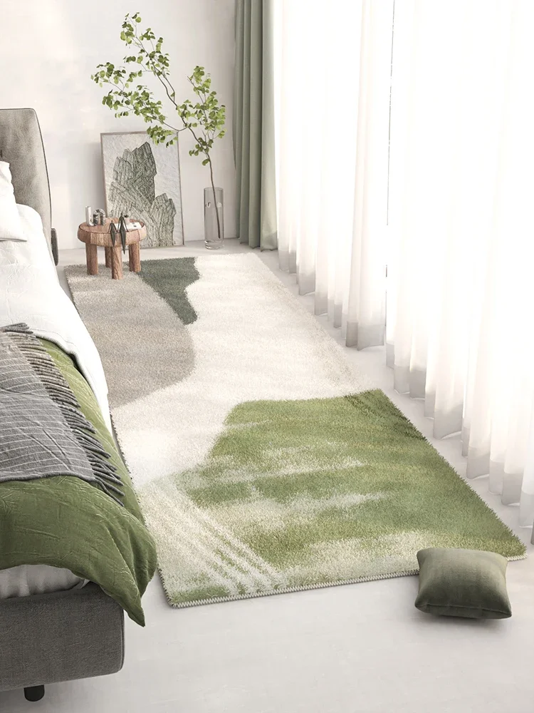 Artistic Natural Style Carpet Comfortable Soft Green Living Room Carpets Machine Washable Rugs Non-Slip Easy Care Rug Ковер 양탄자